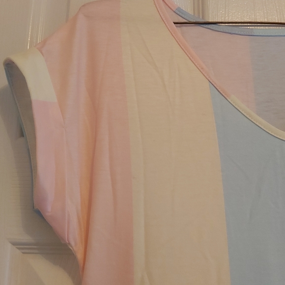 076. Multicolor Striped Color Block Tiered Mini Dress  Size S - Picture 13 of 16